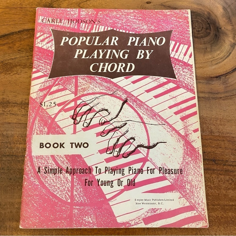 Old 1950s Vintage Piano Chords Playing Book- Vintage Music Book 36pg